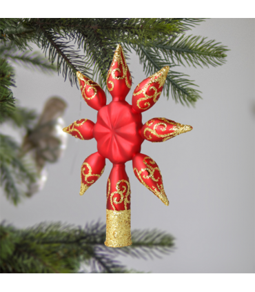 Red Christmas tree star