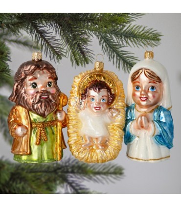 Christmas baubles Holy Family