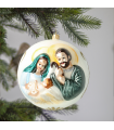 Christmas tree ornament of the Holy Family and the three Kings