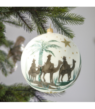 Christmas tree ornament of the Holy Family and the three Kings