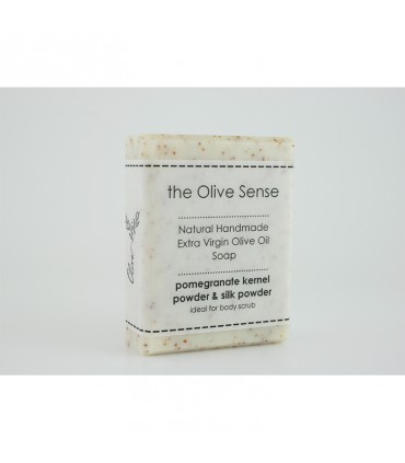 TheOliveSense Handmade Soap - Pomegranate & Silk, 50g