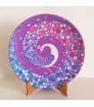 Handmade Mandalar Plate Purple Peacock Motif