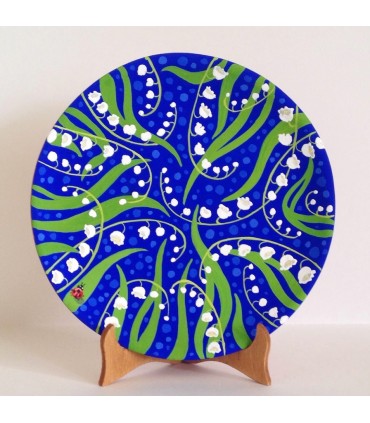 Handmade plate nature mandala