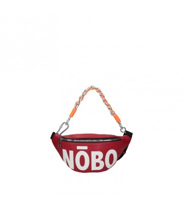 Red Nobo kidney bag with large logo print