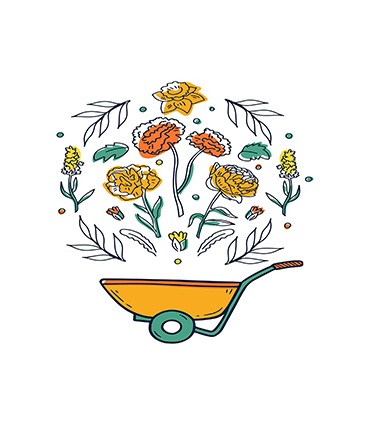 Aspriter T-shirt with garden print M